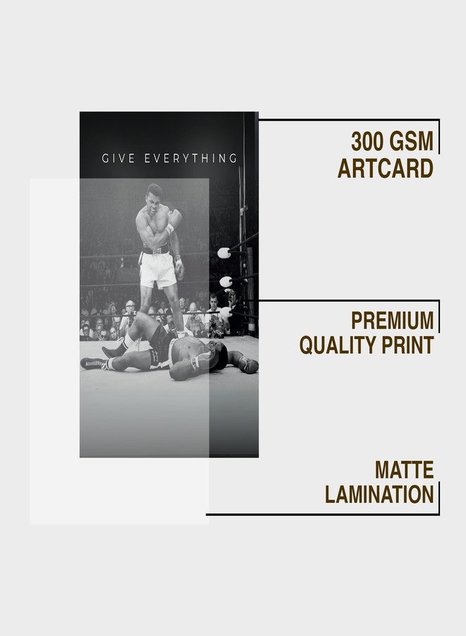 CodersParadise Boxing Legend Motivational Poster Frame | Premium A4 Framed Wall Art for Bedroom, Office & Gym | “Give Everything” Inspirational Athlete Decor for Fighters & Sports Fans - Image 2